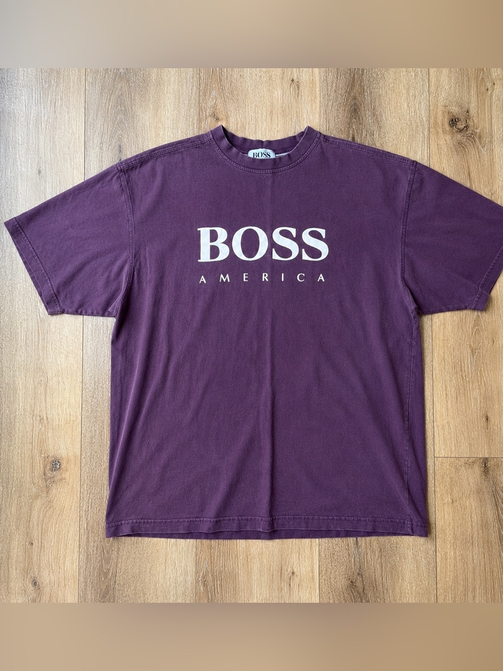 Vintage BOSS America T-Shirt XL Made in USA Single Stitch Grunge Distressed